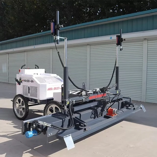 آلة تسوية الهزاز الخرساني الكهربائية مع محرك 24 حصان ومحرك بتصميم أربع عجلات كهربائية تهتز الطاقة الخرسانية