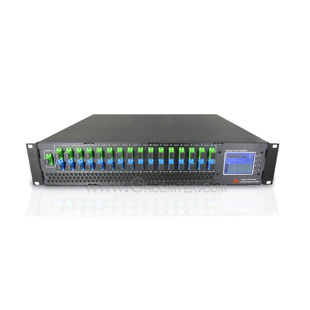 16 port 23dBm WDM Fiber Optical Amplifier PON EDFA Multi-Port  Power Out