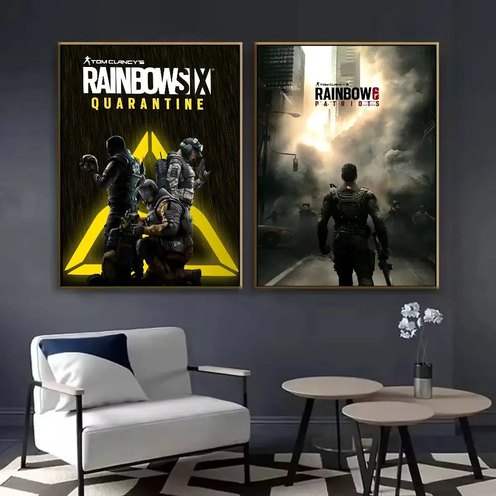 توم C-Clancys R-قوس قزح ستة الحصار لعبة المشارك لزجة جدار الفن الطباعة مقاوم للماء غرفة المعيشة المنزلي غرفة نوم بار ديكور جمالي #5