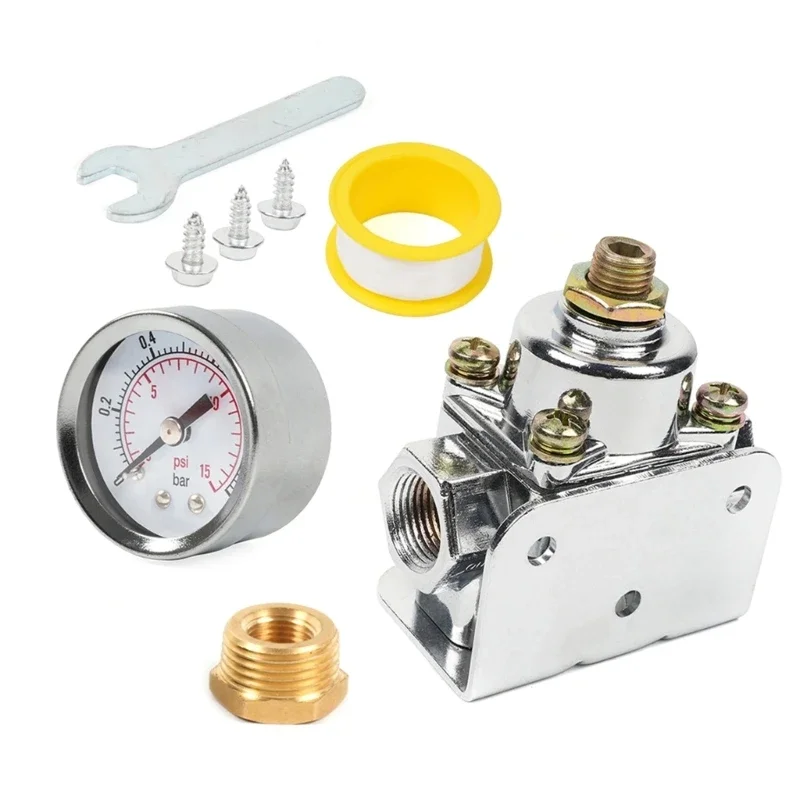 Performances Pressure Regulator,Car Pressure Control Valves for Carburetor Engine 3/8'' Connection