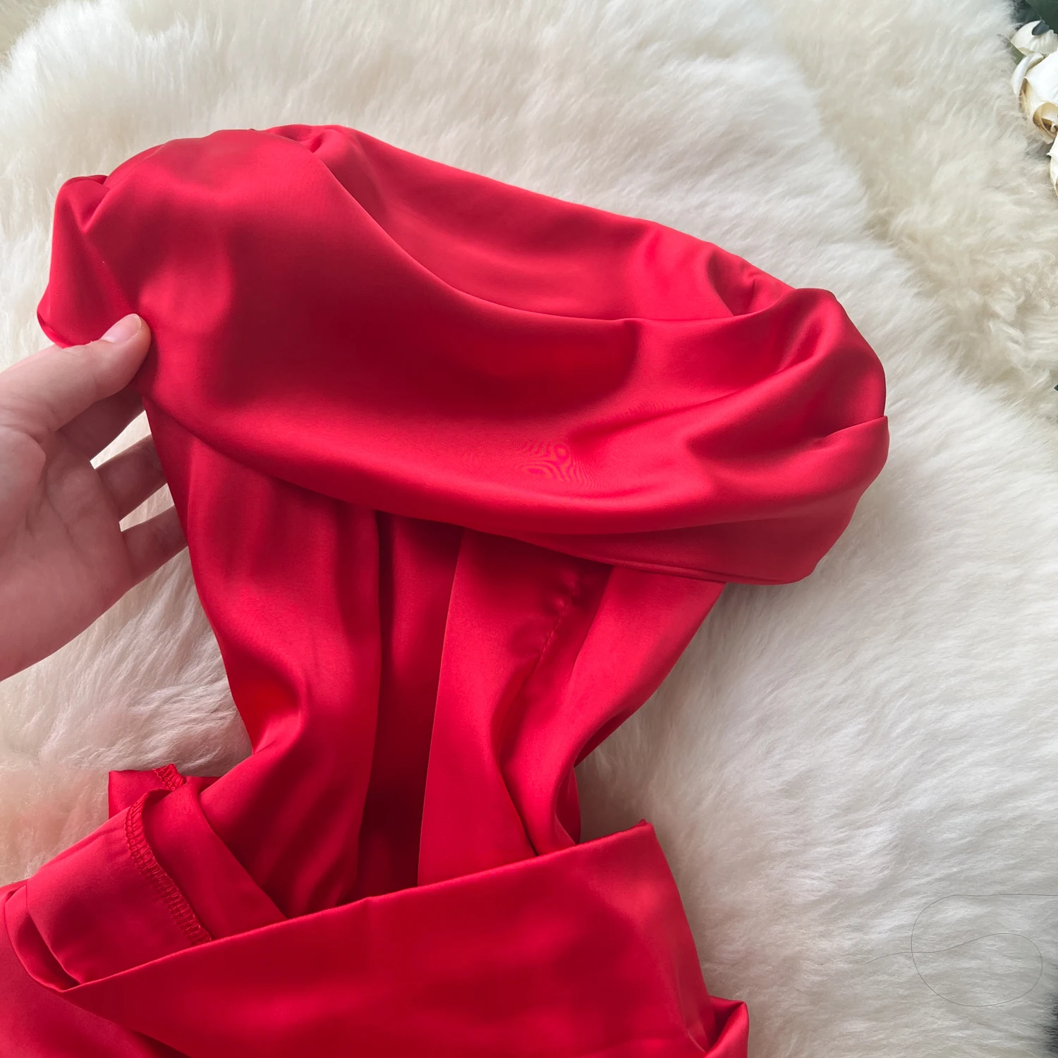 Chic vintage asymmetrical backless  solid slim Elegant Fairy korean fashion Boho Sundress women clothing Long dress