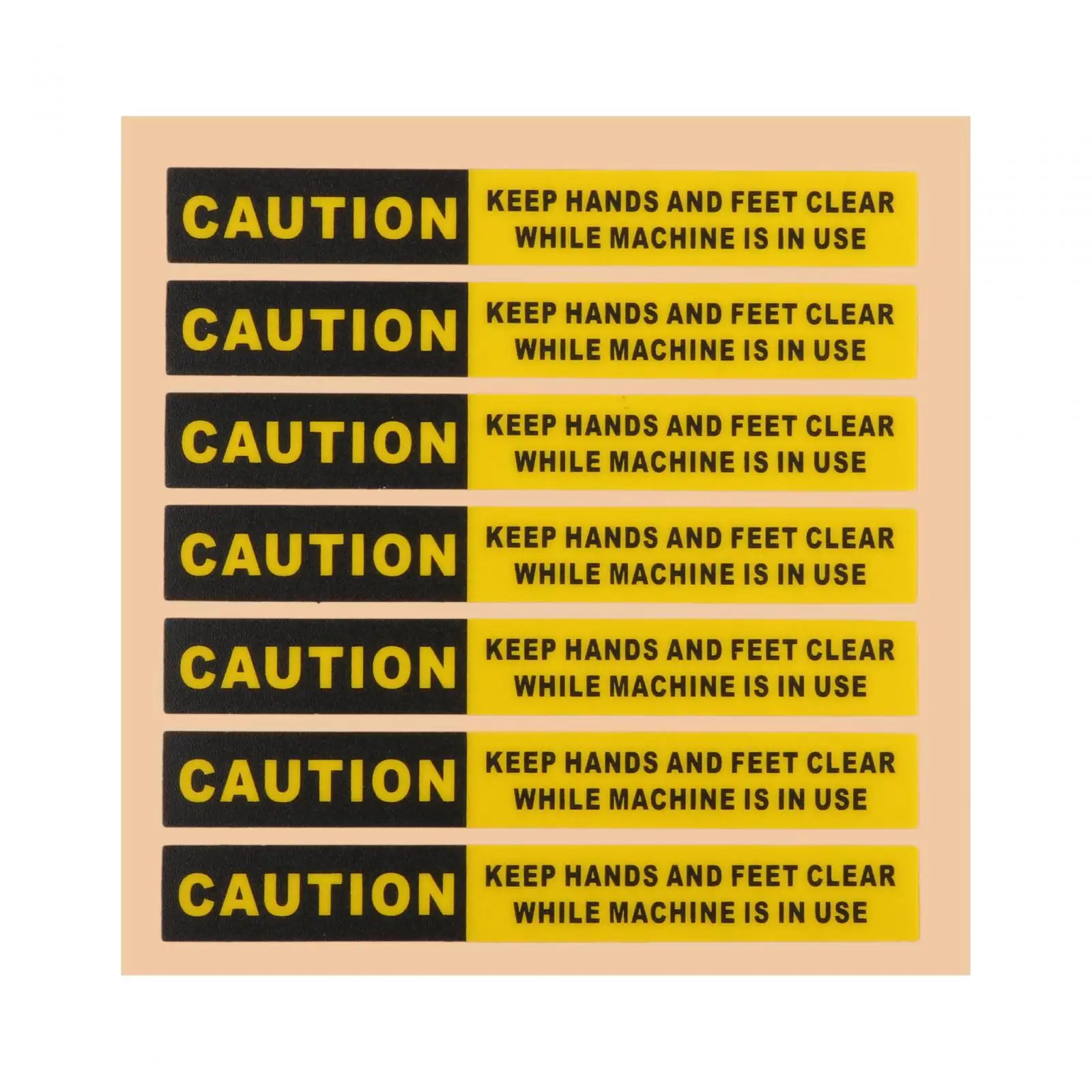 Gym Workout Equipment Caution Stickers Self Sticky Warning Labels Yellow Visible Tags for Fitness Rubber Bands Set