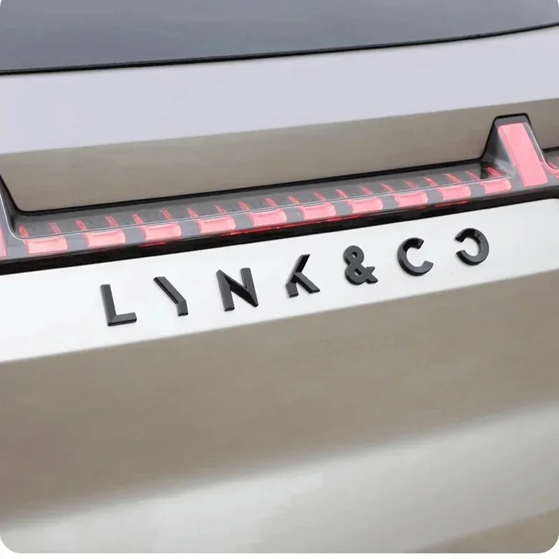 Car ABS Rear Trunk Words Letters Logo Decals Stickers For Lynk&Co 01 02 03 05 06 AWD Replace Badge Emblems Parts Accessories