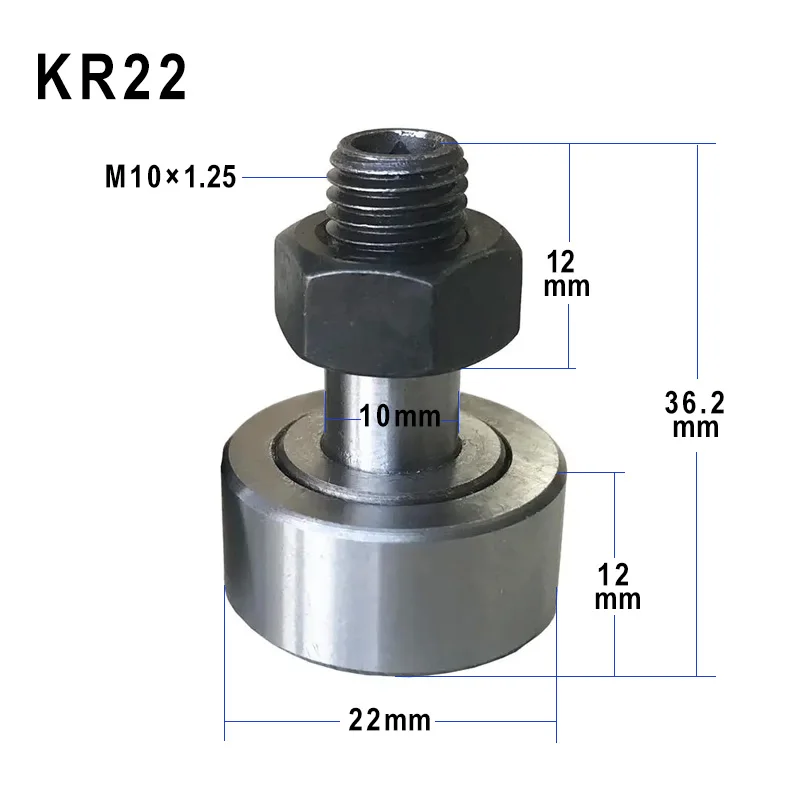 

KR22 Тип шпильки Кулачковый подшипник толкателя Гусеничный роликовый подшипник