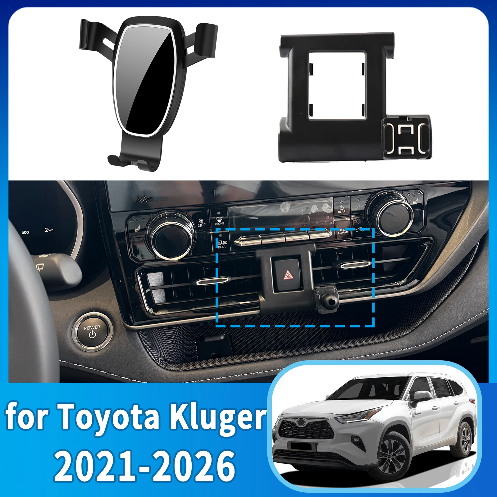 

fit for Toyota Kluger XU70 2021 2022 2023-2026 Anti-Shake Screen Base Phone Holder Mount Stand ​​ Dedicated Car​​ accessoires