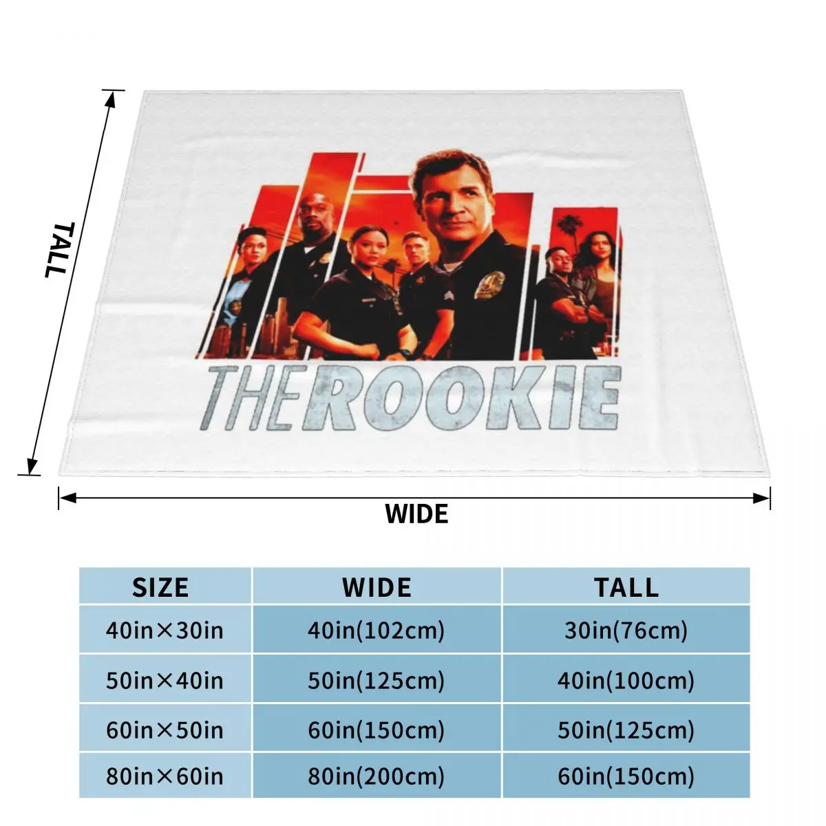 The Rookie Fanart Poster Throw Blanket Fashion Sofas Multi-Purpose Blankets