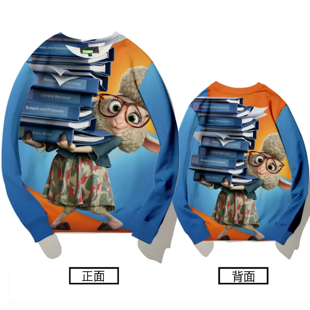 Толстовка с рисунком Зверополис Диснея, 3D принт, осенние модные толстовки для отдыха, детские толстовки Y2K, мужские и женские толстовки