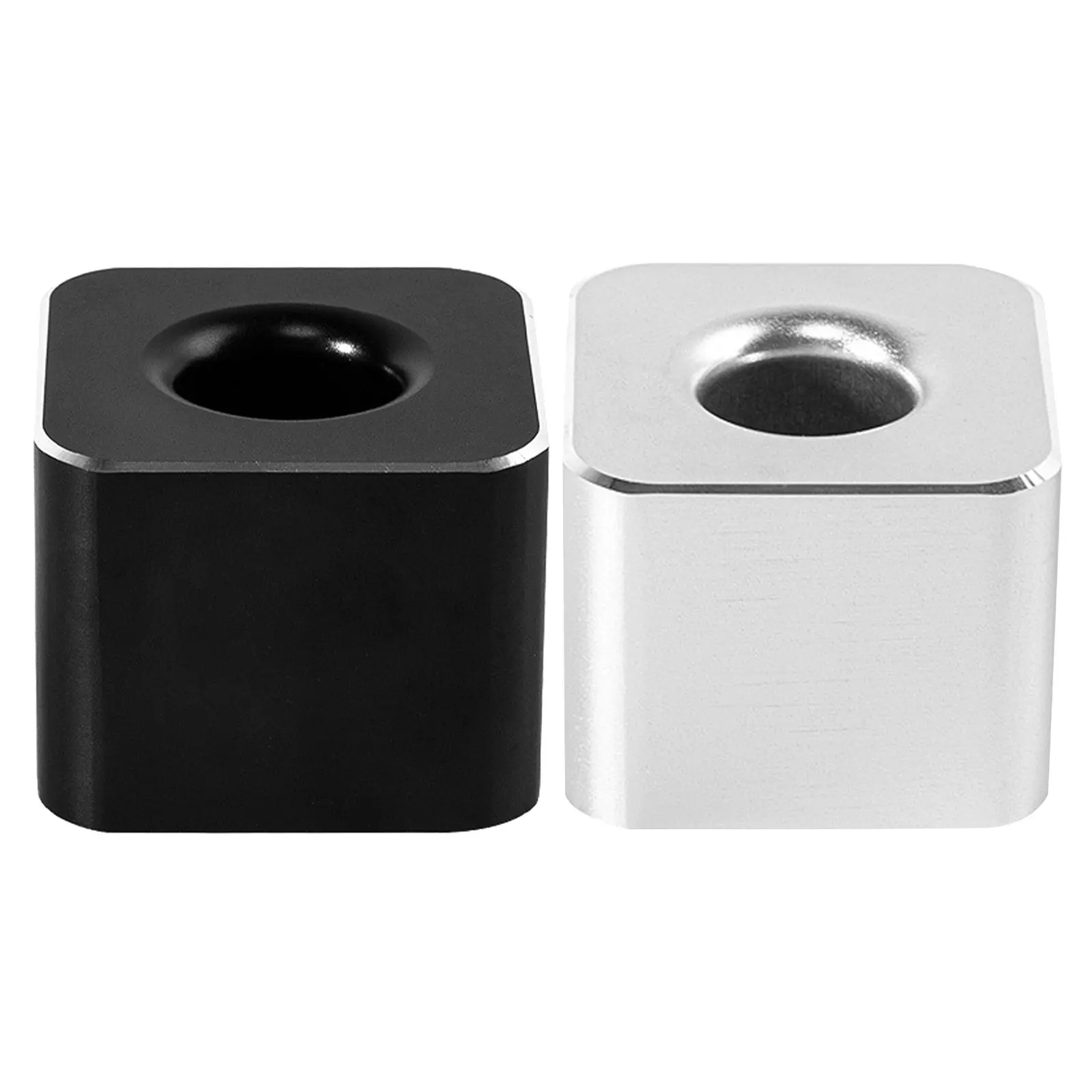 2Pcs Metal Pen Holder Stand Lightweight Robust Aluminum Alloy Cube Pen Stand for Desk Office School Bathroom Toothbrush Makeup
