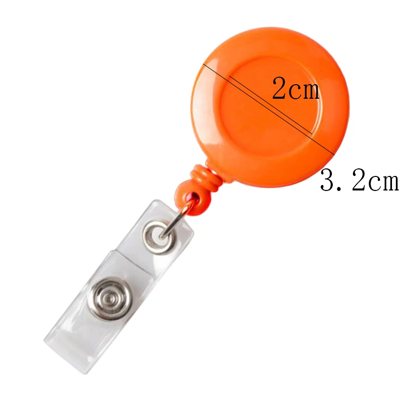 1pc Retractable Badge Holder Clips For Nurse ID Badge Reel With Belt Clip Doctor ID Card Chain Clips School Student Office