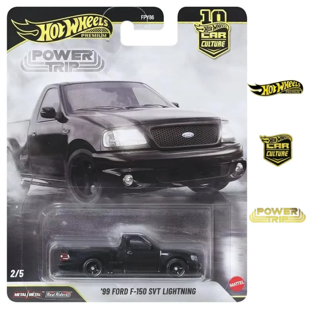 Hot Wheels Premium 2026 Car Culture Power Trip '99 Ford F-150 SVT Lightning 1:64 Coche de Metal Fundido a Presión, Juguete Coleccionable