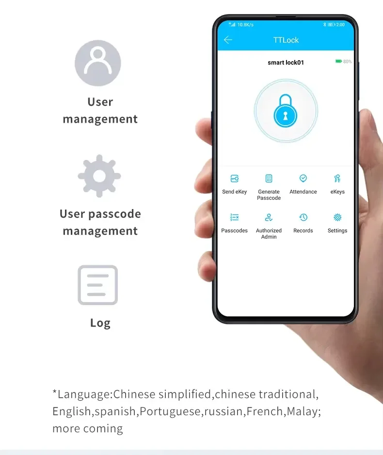 001 Home App Unlocks Biometric Fingerprint Smart Hotel Lock Electronic Digital Password Smart Lock