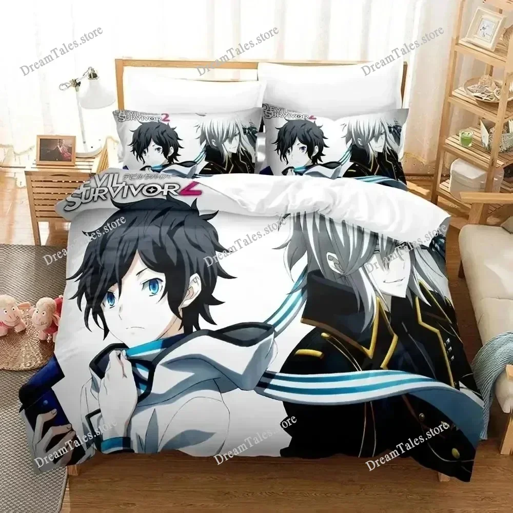 3D Printed Anime Devil Survivor Bedding Set Duvet Cover Bedroom Comforter Single Twin King _Size Quilt Cover Home Textiles