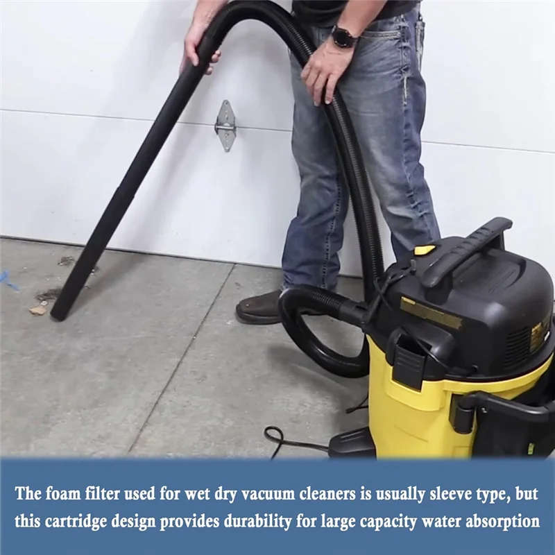 

TFTP-2Pc VF3700 Wet Application Foam Filter Replacement For Vac Filters, Fit For 3-Gallon To 4-1/2-Gallon Shop Vacuum Cleaner