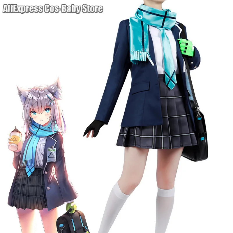 Game Blue Archive School Uniforms Sunaookami Shiroko Kuromi Cosplay Costume Serika Takanashi Hoshino Halloween Carnival Outfits