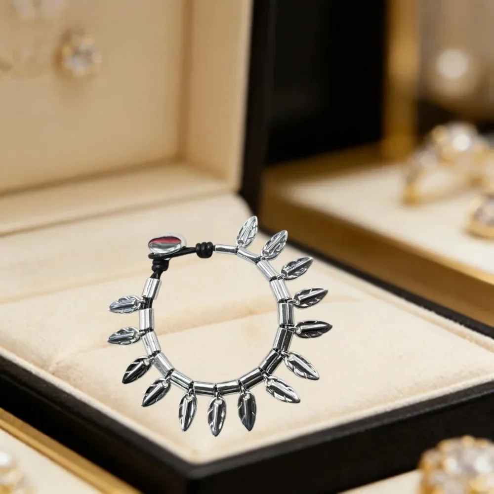 Summer of 2026 with a fresh design, silver leaf bracelet, jewelry accessories, and holiday gifts for friends