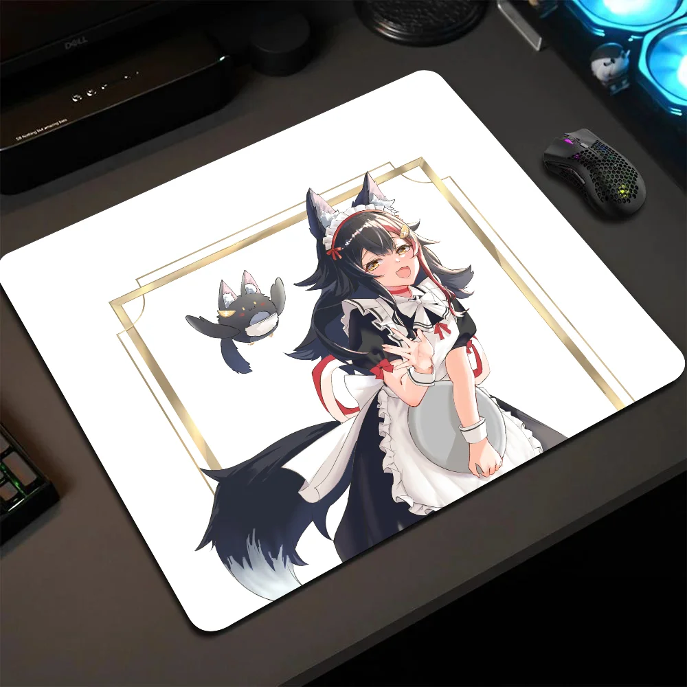 

Ookami Mio Virtual Youtuber Hololive Girl Anime Mousepad Small LockEdge Mouse Pad For Gamers Computer Desk Pad Anti-slip Rubber