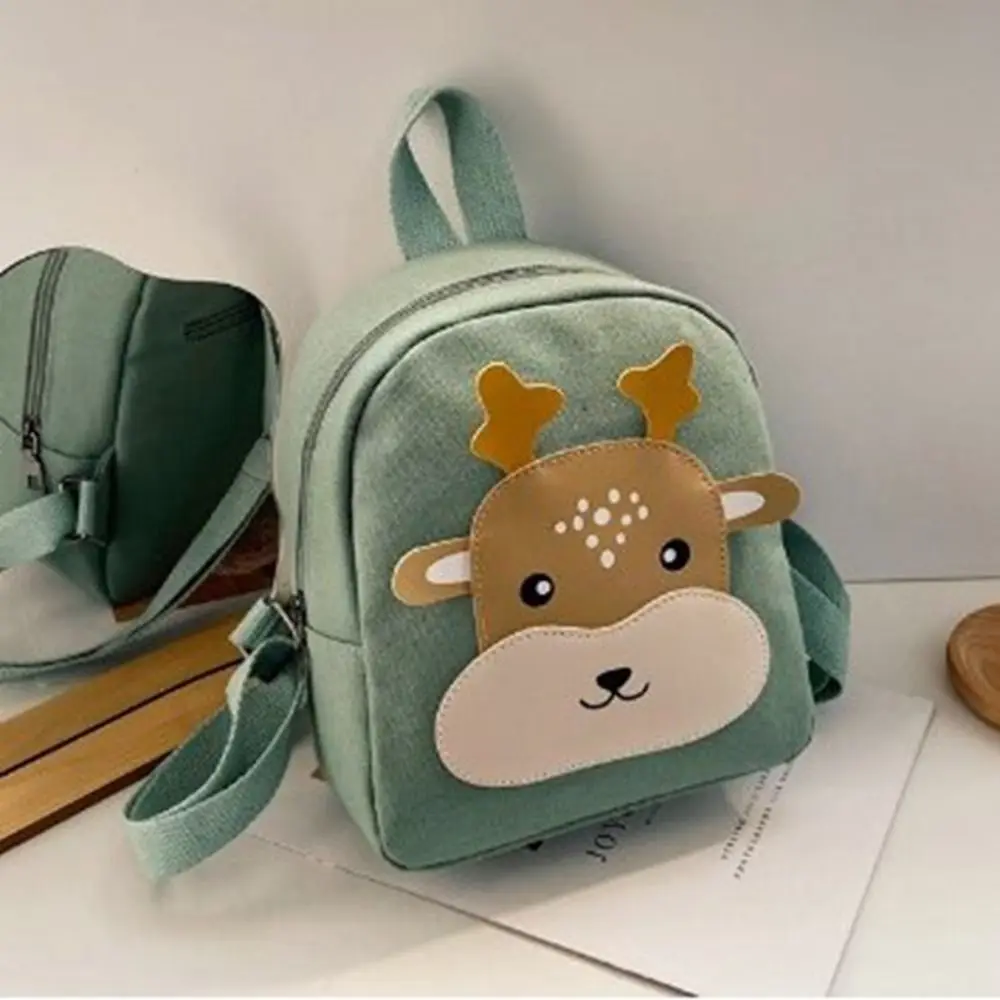 Tas ransel beruang lucu, tas sekolah antilembap kartun rusa, tas sekolah 3D luar ruangan