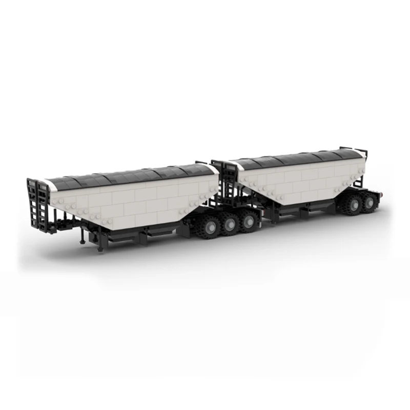 City Car Model MOC Building Bricks Grain Trailers Container Truck Modular Technology Gifts Suit Toys Holiday Assemble