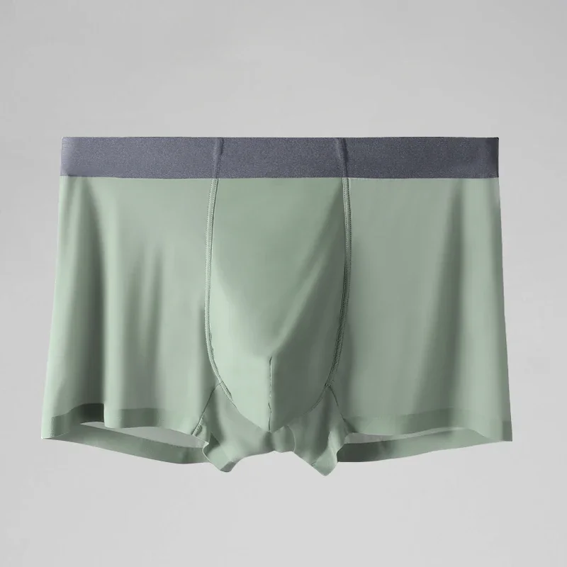 

Men's ice silk underwear men's seamless summer thin boxers comfortable breathable boxers personalized short shorts head