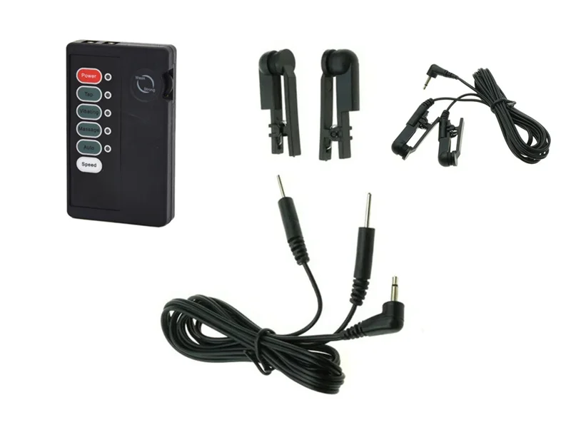 Electric Shock Breast Massage Fetish Clitoris Clips Sex Toys For Couple Penis Stimulation Body Massage Nipple Clamps Accessory