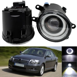 2 Pcs Angel Eye Fog Light For Toyota Avensis Estate Saloon Hatchback T25 2003-2008 Car LED Len DRL Daytime Running Lamp