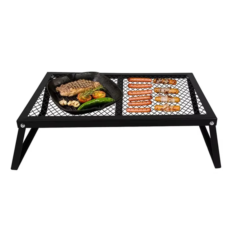 

Iron Outdoor Grill Waterproof Camping Table Portable Folding Picnic Mini Fire Pit