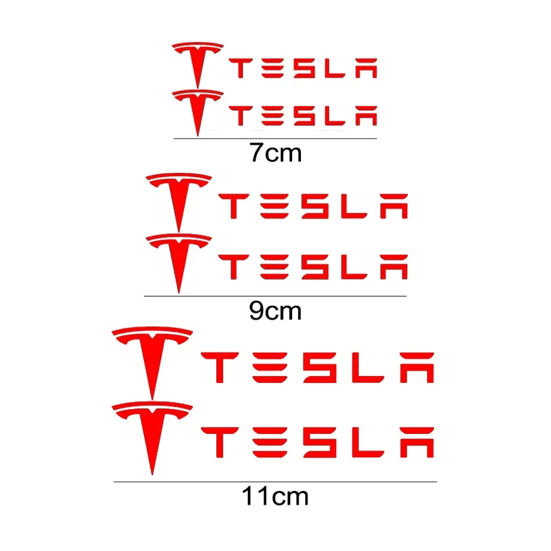 6PCS For Tesla Model 3 Y S X Roadster Modified Vinyl Car Wheel Caliper Stickers Auto Brake Decals Tire Decoration