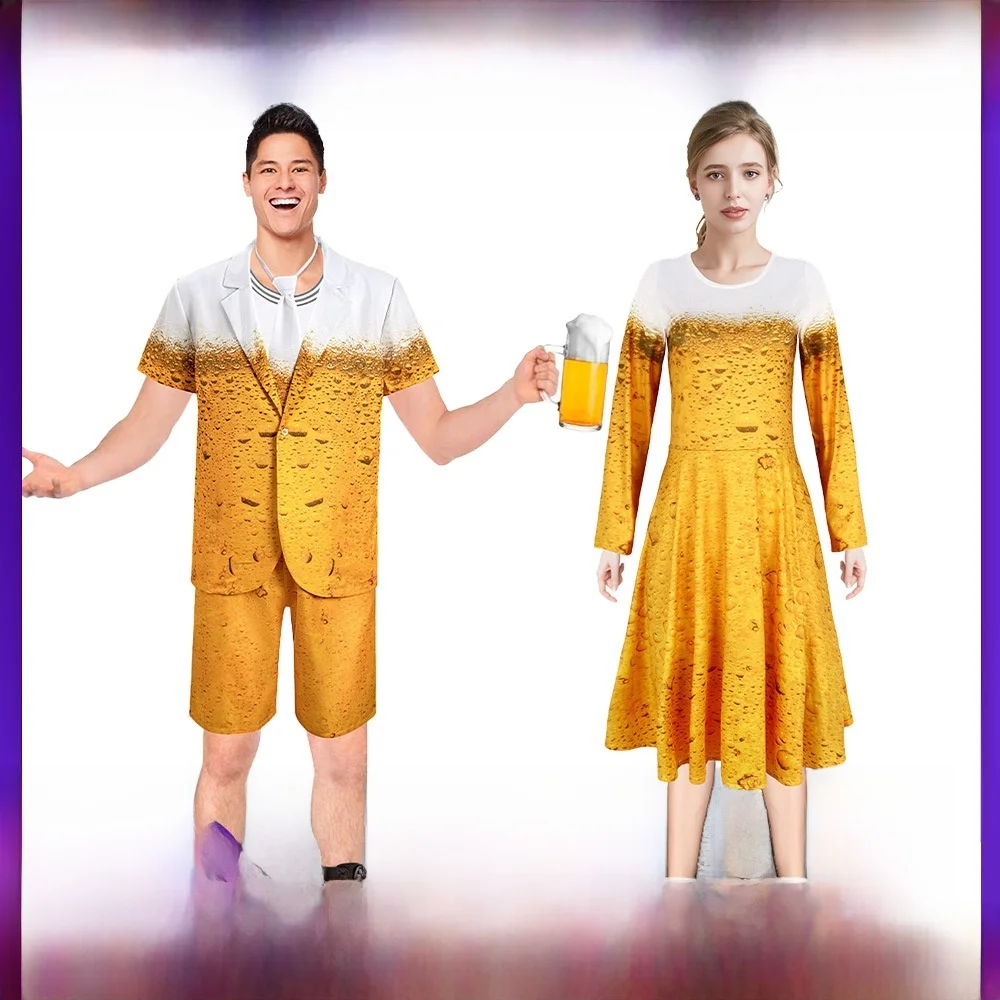 70s Retro loween Costume Suit Men's Long Skirt Women's Performance Costume Vintage Chinese Opera Clothing Stage Performance