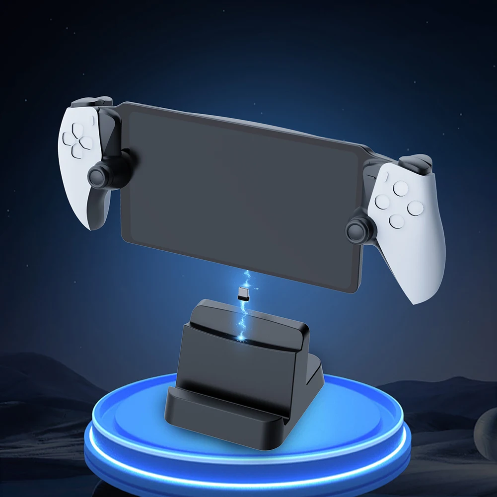 Controller Charging Station Fast Charging Dock with Type-C Adapter Charging Docking Station Suitable for PS5 Portal
