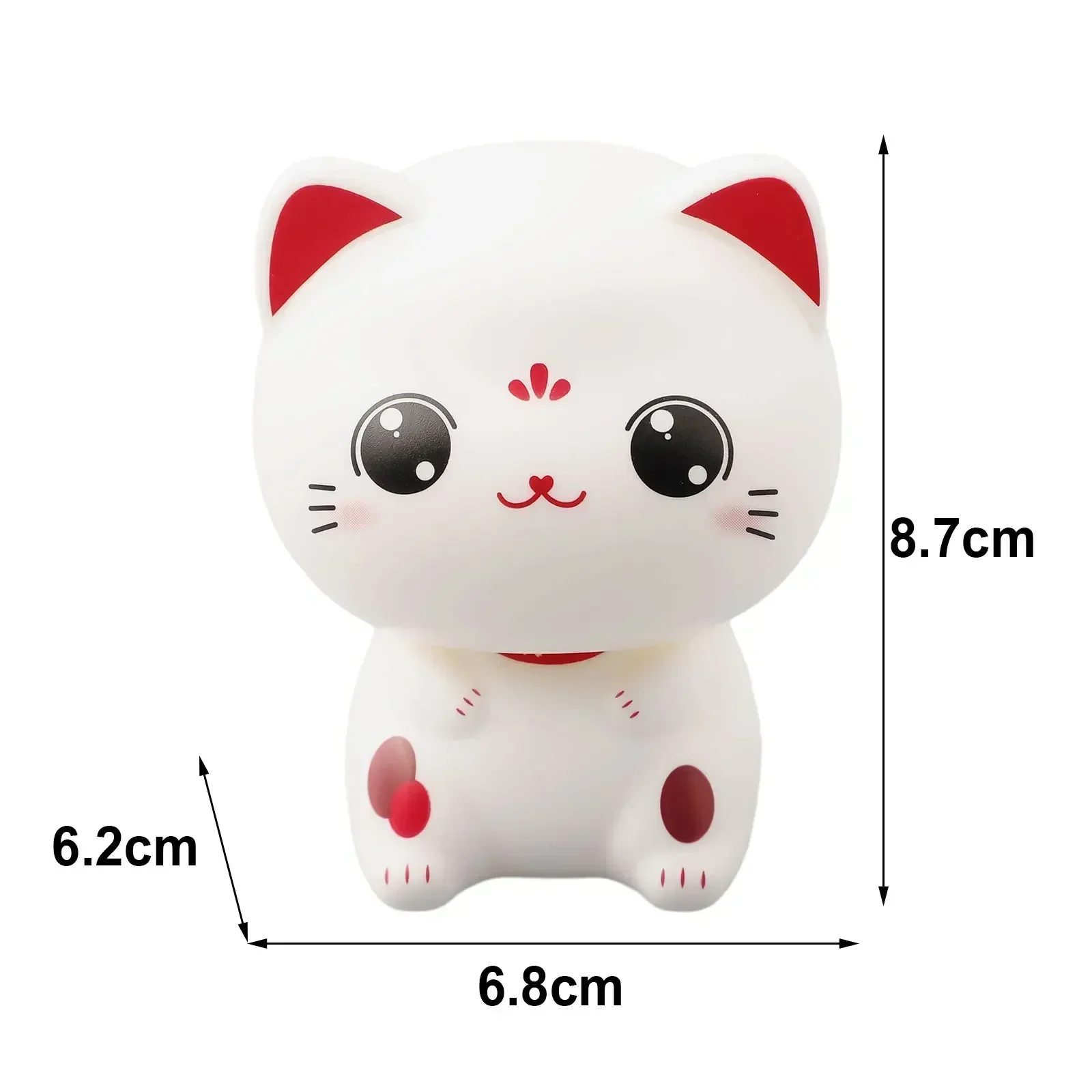 1pcs Solar-powered Automatic Nodding Cat Waving Arm Beckoning Fortune Cat Swinging For Home Office Car Decordesktop Ornament