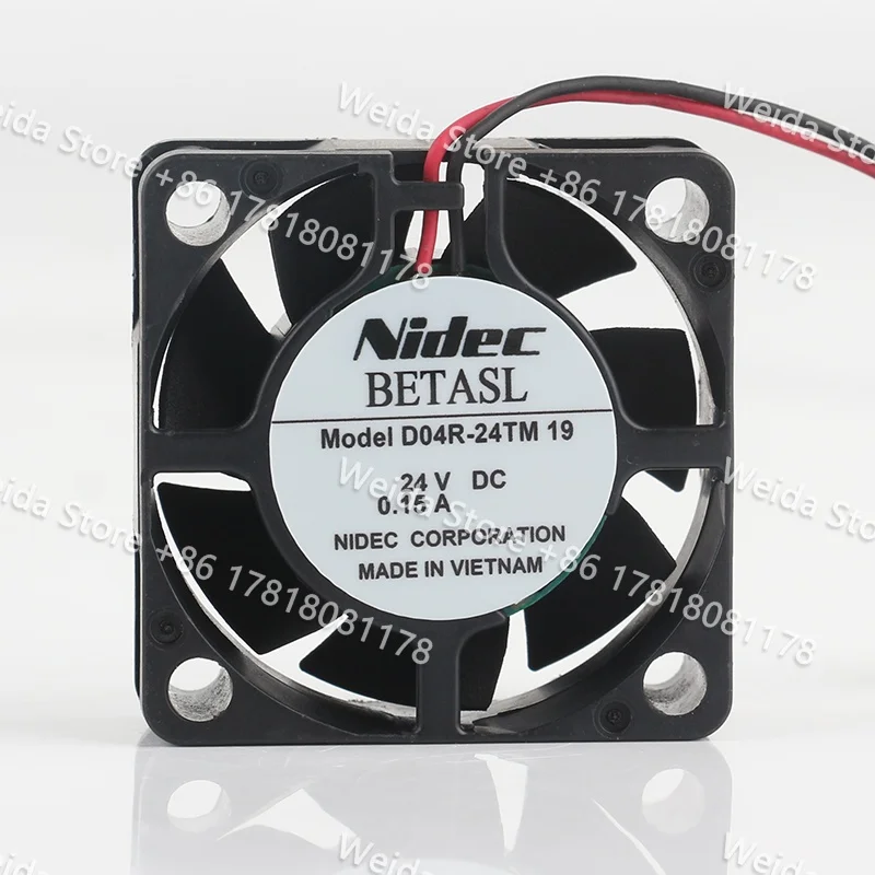 New Nidec 5V 12V 48V DC 24V 0.15A AC EC 40X40X15MM D04R-24TM 19 Cooling fan 4CM printing copier machine Industrial computer