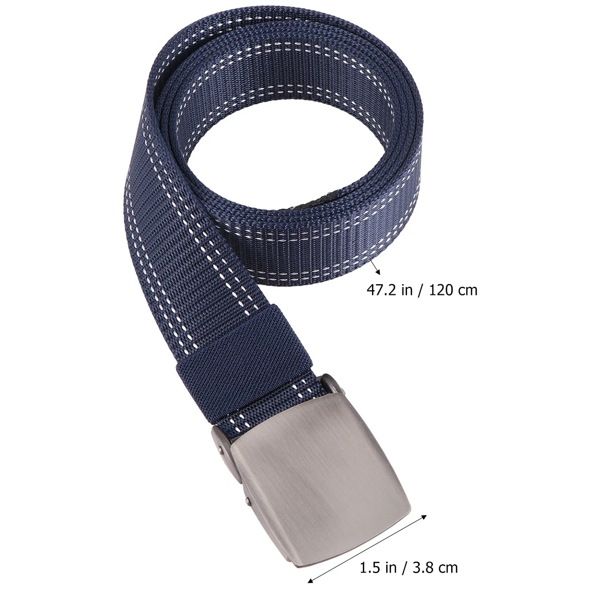 

1pc Training Belt Canvas Waist Belt Lightweight Adjustable Nylon Webbing For Men Outdoor Field Dark Blue