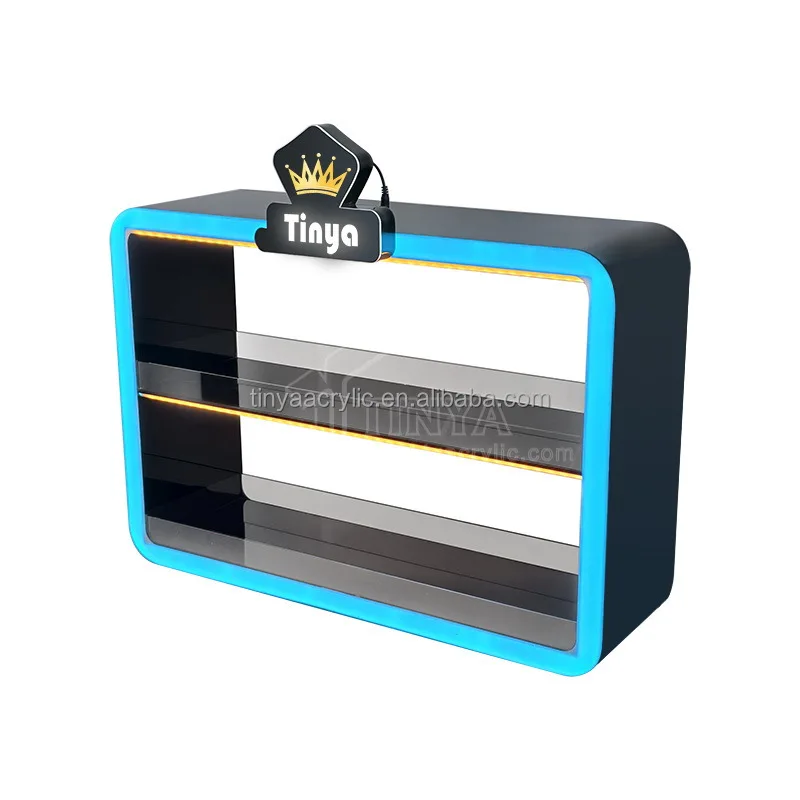 Custom.Tinya LED Maßgeschneiderte Acryl Display Show Acryl Display Stand Store Smoke Shop Acryl Display Rack