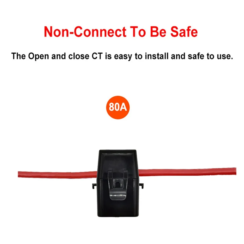 B03B-Tuya WIFI Contatore di energia intelligente 0,2-80A Consumo di produzione di energia Monitoraggio di potenza bidirezionale Supporto Controllo APP