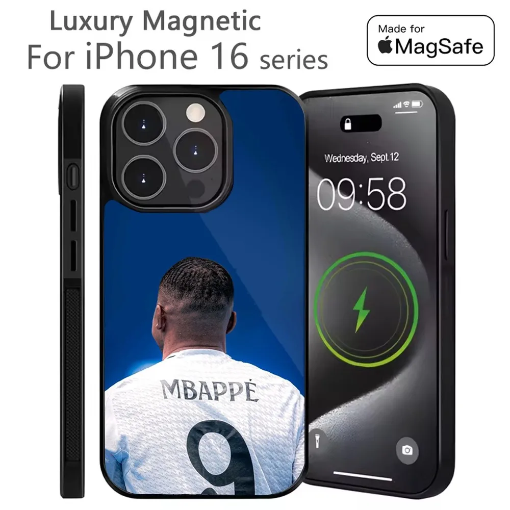 Football Star Cool M-MbappeS-S Phone Case For iPhone 16,15,14,13,12,11,Plus,Pro,Max Mini Magsafe Magnetic Wireless Charging