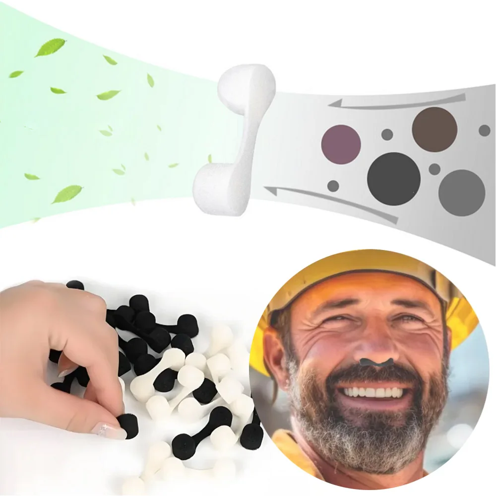 

100PCS Sponge Nasal Plug Anti-pollution Nose Filter Sponge Anti-dust Prevent Pollen Allergy Sponge Nose Plugs Healthy Care Tools