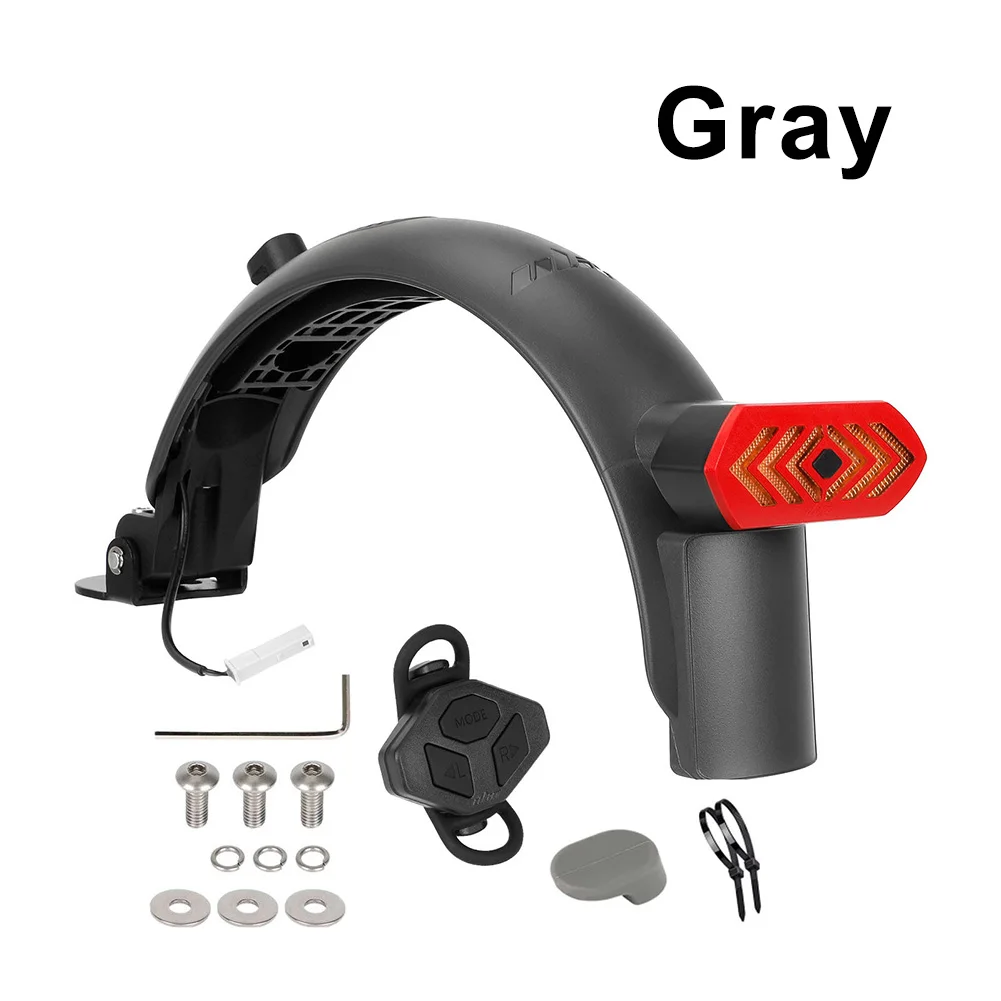For XIAOMI For M365 Pro2 1S Electric Scooter Rear Mudguard With Remote Control Tail Light Replacement Parts Scooter Accessories