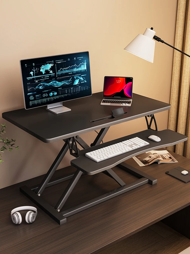 

Standing Height-Adjustable Desk, Computer Stand, Workbench, Table, Desktop, Home Office, Heightened Notebook, Desktop Computer