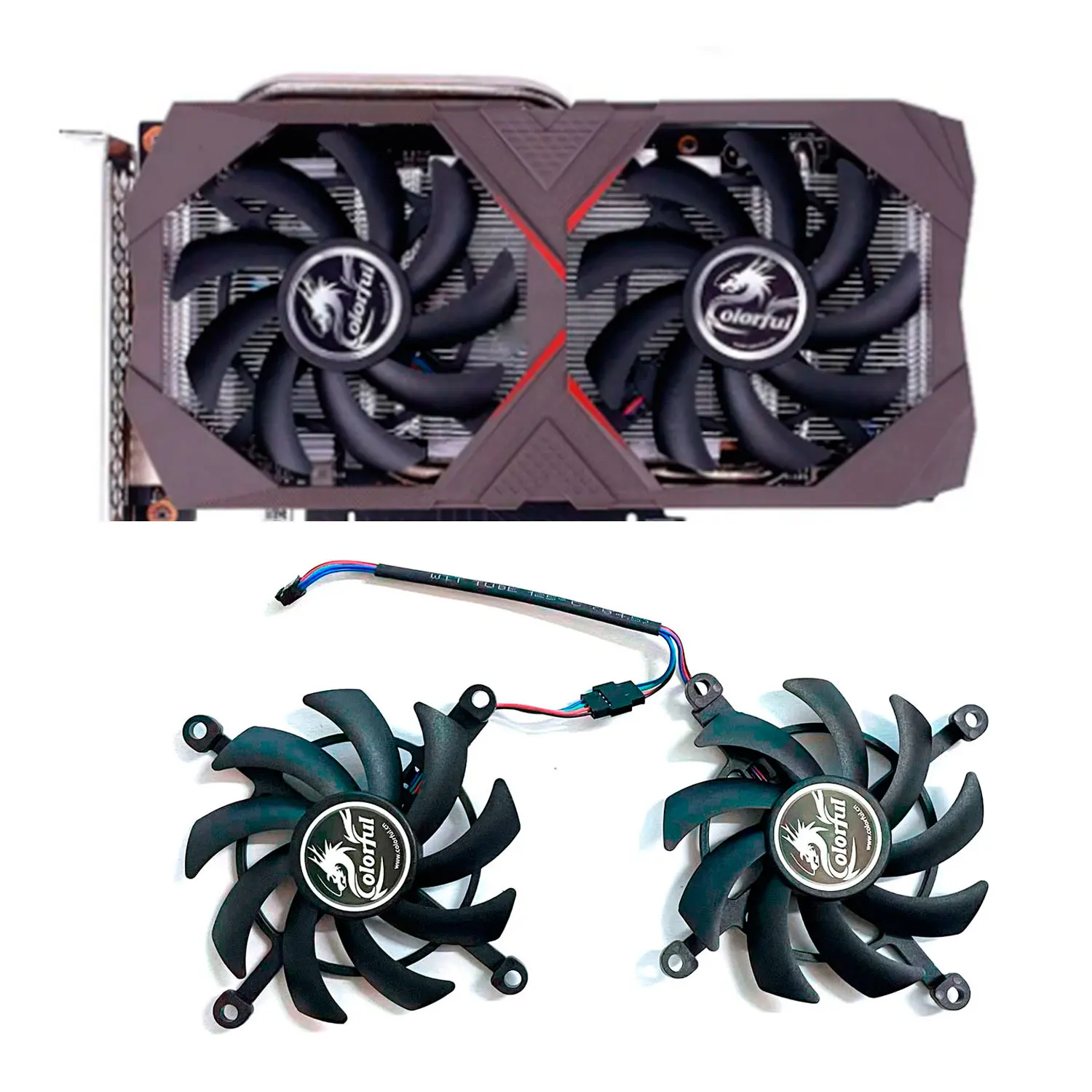 

Suitable for Colorful GeForce RTX2060 GTX 1660 TI 1660 Super graphics card cooling fan 85MM RTX 2060 2060Super GPU fan