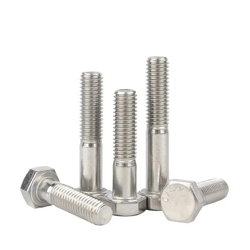 M12 304 Stainless Steel Half Thread Hex Bolts / Din931 Partial Thread External Hexagon Screws 12mm X 40-300mm A2-70