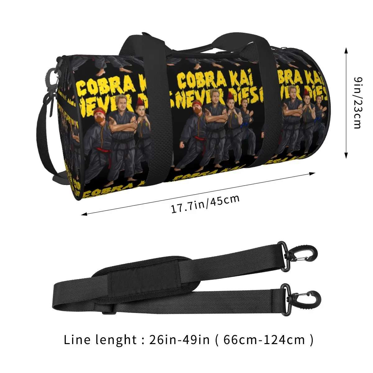 Cobra-bolsa de viaje de Taekwondo Kai para hombre, bolso deportivo grande, portátil, personalizado, para gimnasio, natación, novedad