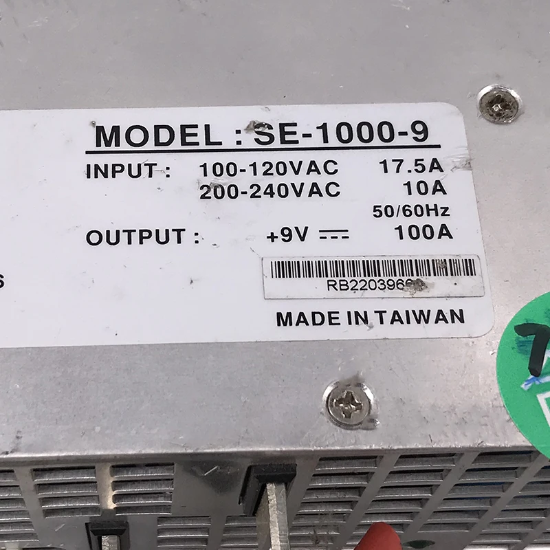 SE-1000-9 9V 100A MW 스위칭 전원 공급 장치 출력 전압 7.3v-10.5vdc 완벽 테스트