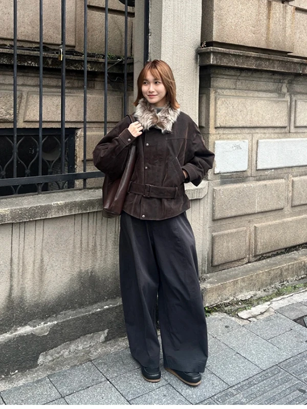 

Korean Sle Winter Outfit Cute Unique ature Beautiful Cold Toned Strap Dr Set Women's Retro Sle Long Sve Coat