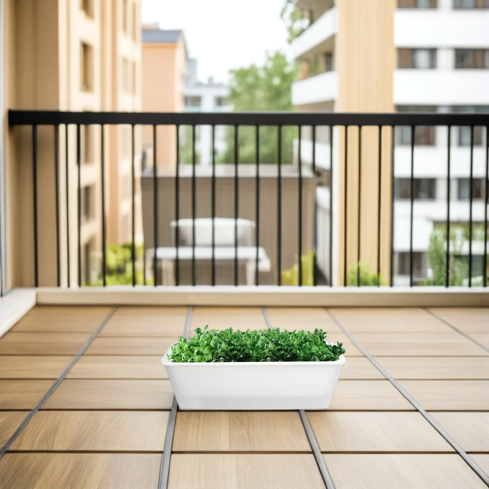 

Indoor Window Planter Box Rectangle Balcony Hanging Bracket Plastic Vegetable Flower Pot Outdoor Garden Narrow Style
