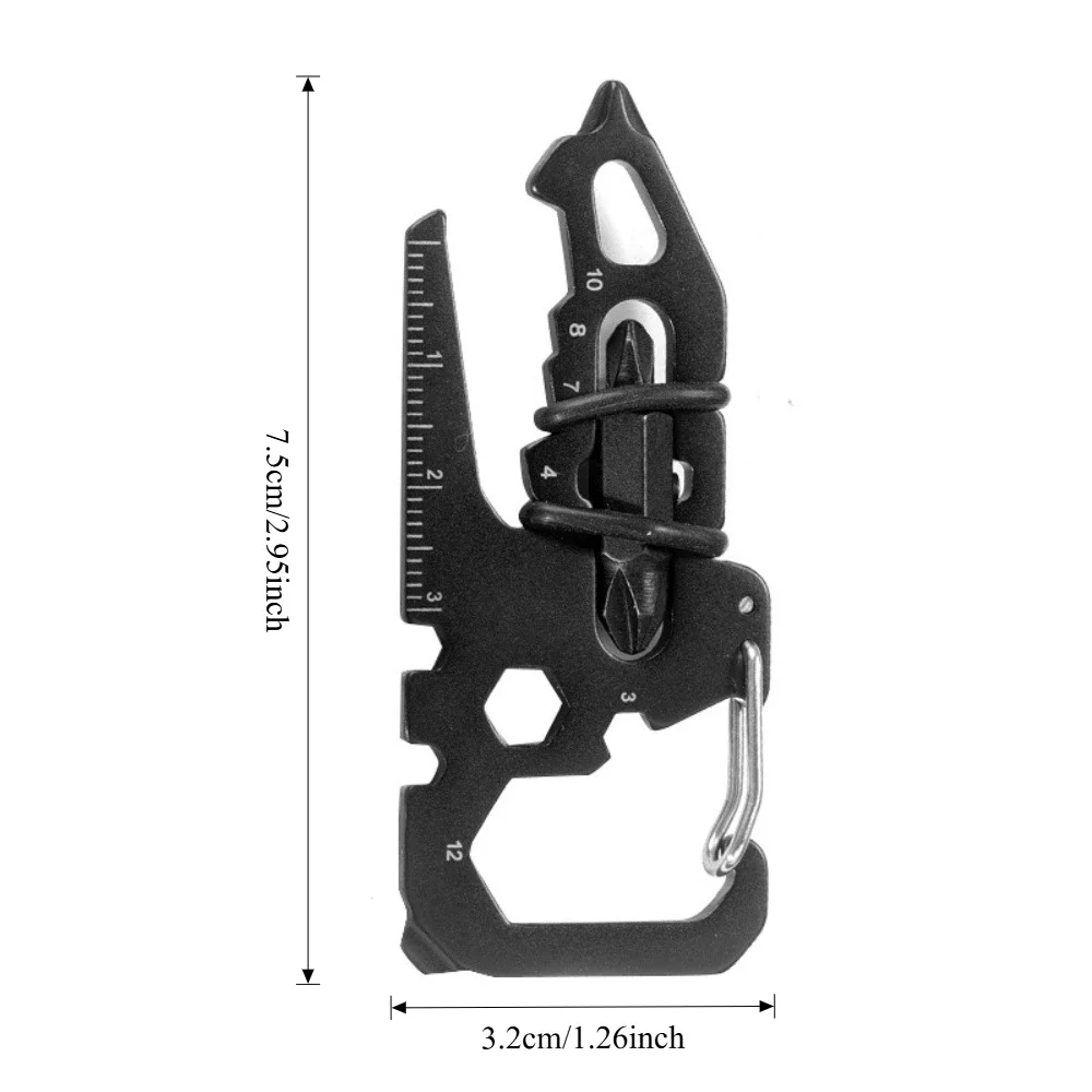 

Stainless Steel Multifunction Carabiner Clip Bottle Opener Keychain Tool for Camping Hiking Outdoor Survival Gear Accessories