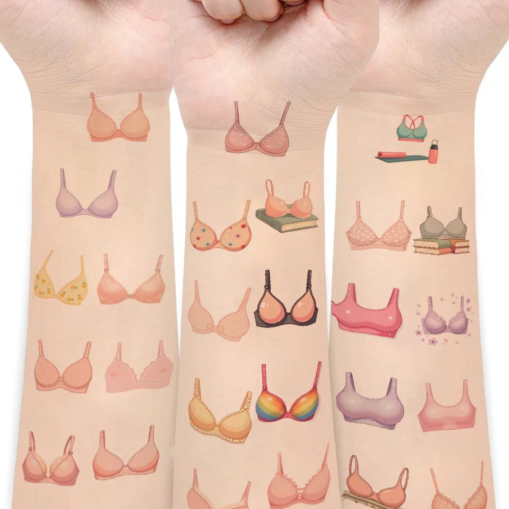 

54 шт., временные татуировки, звездные мотивы, мультяшные цвета радуги, цветочные узоры, временные татуировки, наклейки, полосатый дизайн для девочек