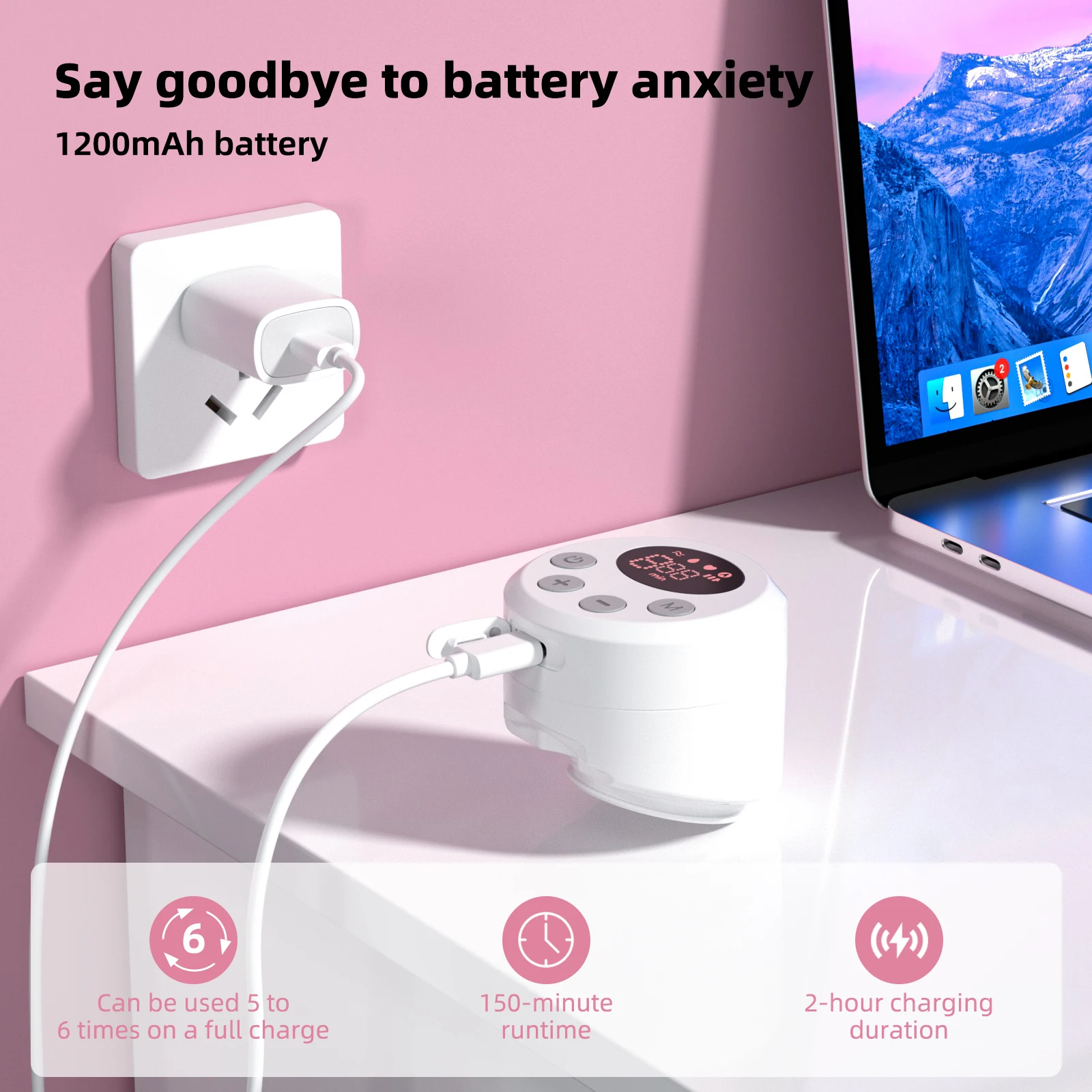 Breast Pump  Quick, Hands-Free Wearable & Wireless Pump,  4 Modes & 9 Levels Electric Pump Portable, Smart Display