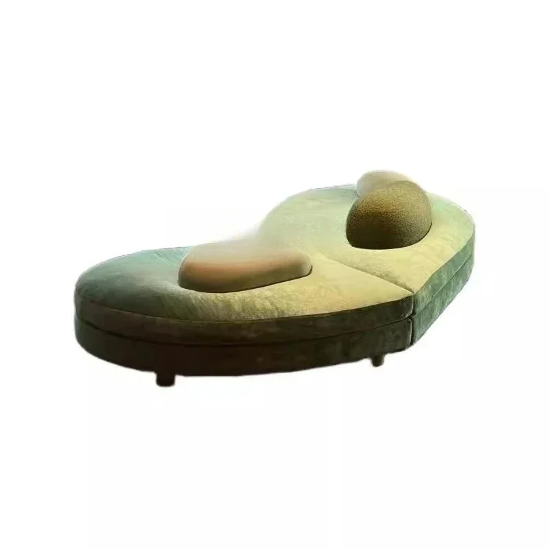 

P Французский большой плоский слой любви, диван из зеленой ткани, съемный и моющийся дизайн