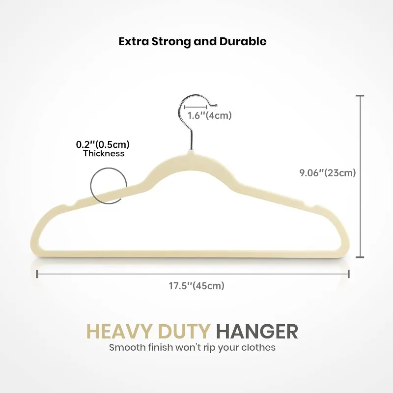 10 Pack Velvet Clothes Hangers,Non-Slip Flocked Hangers with 360° Rotatable Hook,Heavy Duty Slim Space Saving Hangers for Closet