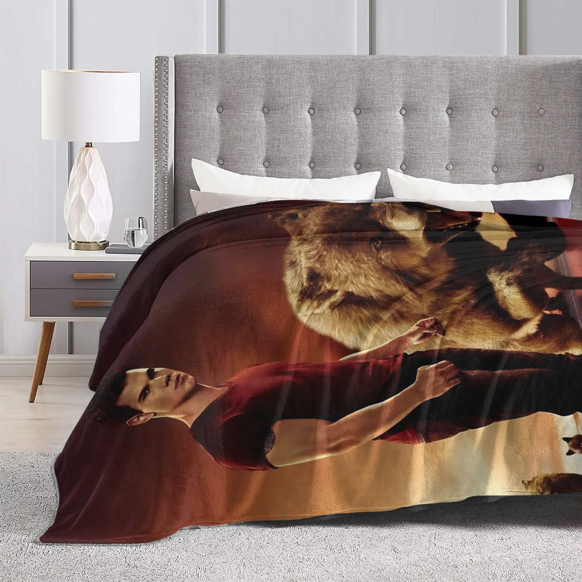 جاكوب الأسود بطانيات قطيفة الفتيات الفتيان الشفق ساغا الفانيلا رمي بطانية للأريكة السرير سوبر الدافئة المفرش هدية فكرة